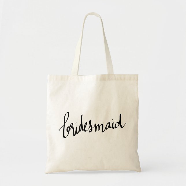 Tote Bag Typographie moderne de manuscrit de demoiselle (Devant)