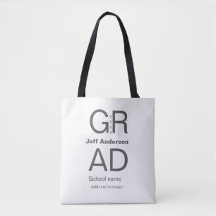 Tote Bag Typographie moderne graduation simple minimum c