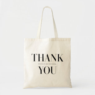 Tote Bag Typographie moderne Gras Merci