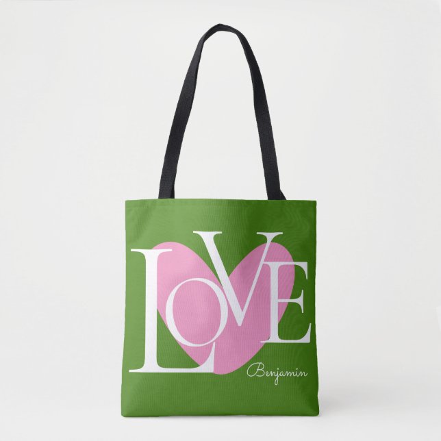 Tote Bag Typographie moderne LOVE Design de texte (Devant)