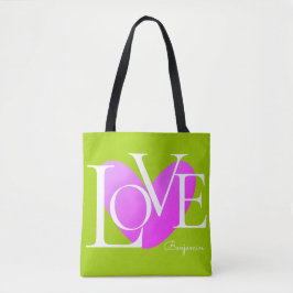 Tote Bag Typographie moderne LOVE Design de texte