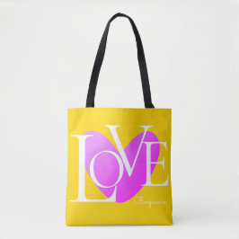 Tote Bag Typographie moderne LOVE Design de texte