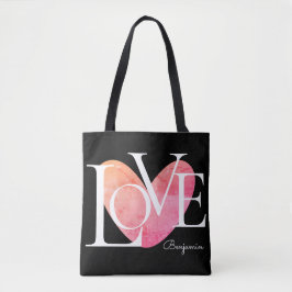 Tote Bag Typographie moderne LOVE Design de texte