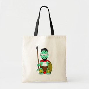 Tote Bag Tyrannosaurus Rex Habillé Comme Leonidas.
