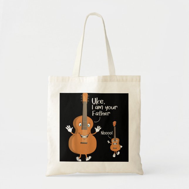 Tote Bag Uke, Je Suis Ton Père Ukulele Guitar Instrument U (Devant)