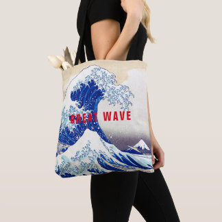 Tote Bag ukiyoe - Hokusai : No.21 Grande vague -