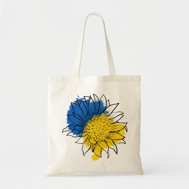 Tote Bag Ukraine Soutien au tournesol (Devant)