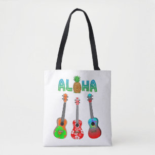 Tote Bag Ukulele Aloha Hawaii