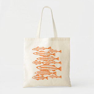 Tote Bag Un bon nombre de poissons - orange
