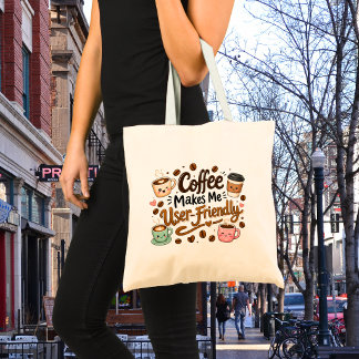 Tote Bag Un café drôle me rend convivial