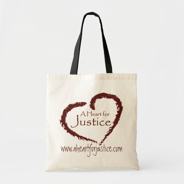 Tote Bag Un coeur pour le cartable de justice (Devant)