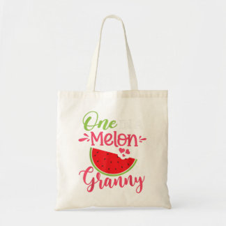 Tote Bag Un Dans Un Melon Granny Watermelon Famille Anniver