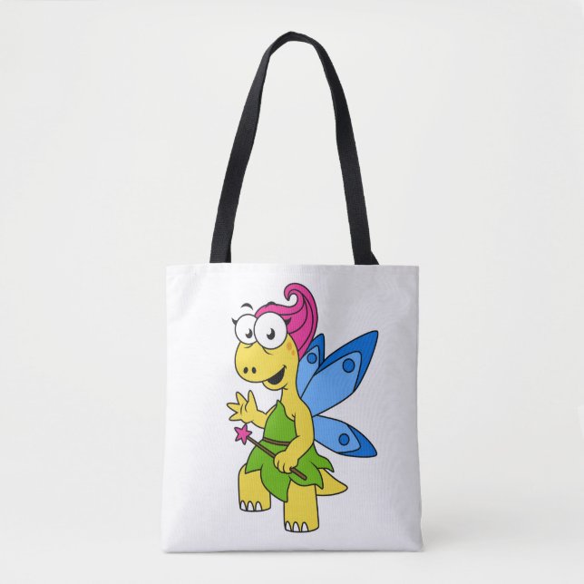 Tote Bag Un Dessin Fairysaur Dinosaur. (Devant)