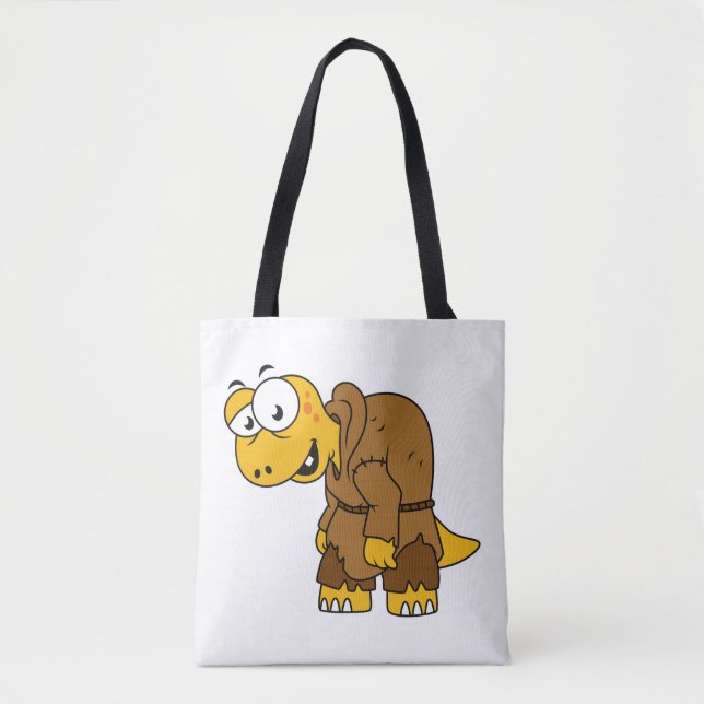 Tote Bag Un Dinosaure Dinosaure Hunchback. (Devant)