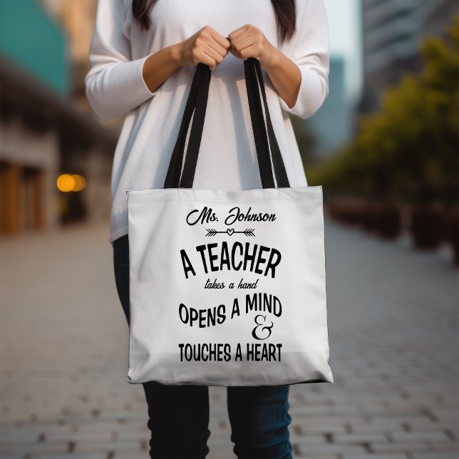 Tote Bag Un enseignant prend un coup de main, ouvre un espr (Créateur téléchargé)