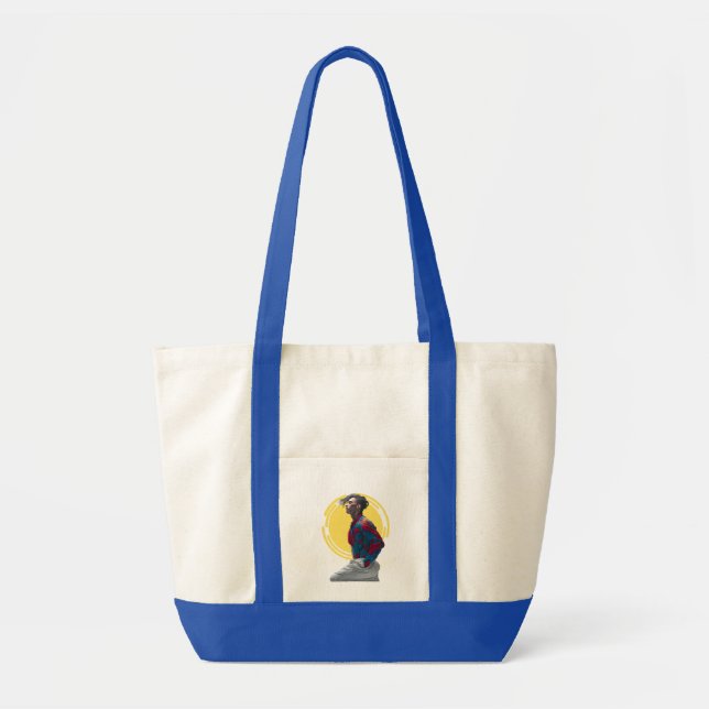 Tote Bag Un homme moderne dans une application Abstraite et (Devant)