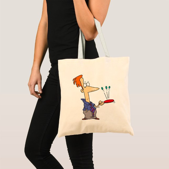 Tote Bag Un Homme Qui Tire Des Boules Sur Une Chauve (Créateur téléchargé)