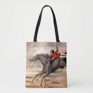 Tote Bag Un Interprète De Cirque À Cheval De Voûte