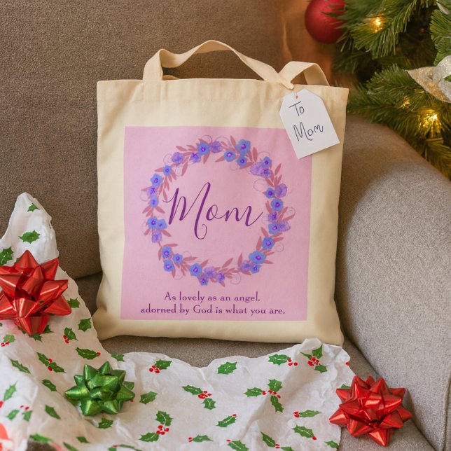 Tote Bag Un joli cadeau pour maman Floral (Créateur téléchargé)