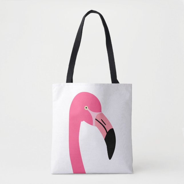 Tote Bag Un joli flamant rose isolé (Devant)