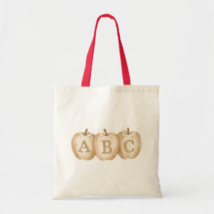 Tote Bag Un jour une pomme ABC Lettres