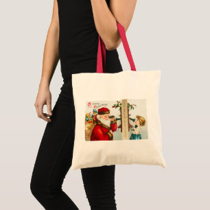 Tote Bag Un joyeux Noël Père Noël par Ellen Clapsaddle