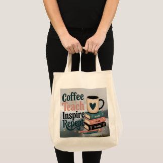 Tote Bag Un latte du matin inspire l'optimisme chez les ens