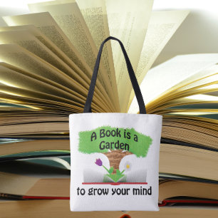 Tote Bag Un livre est un jardin pour faire grandir votre es