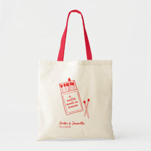 Tote Bag Un mariage fait au ciel, mariage rouge bienvenue