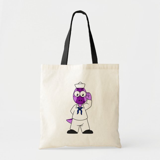 Tote Bag Un marin de la marine Pachycephalosaurus Dinosaur. (Devant)