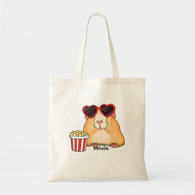 Tote Bag Un mignon hamster. fan de cinéma. Amoureux du hams (Devant)