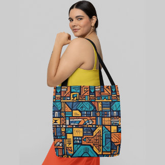 Tote Bag Un motif géométrique dynamique et abstrait