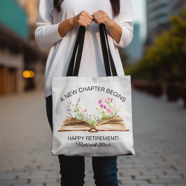 Tote Bag Un nouveau chapitre commence avec la retraite Fleu (Créateur téléchargé)