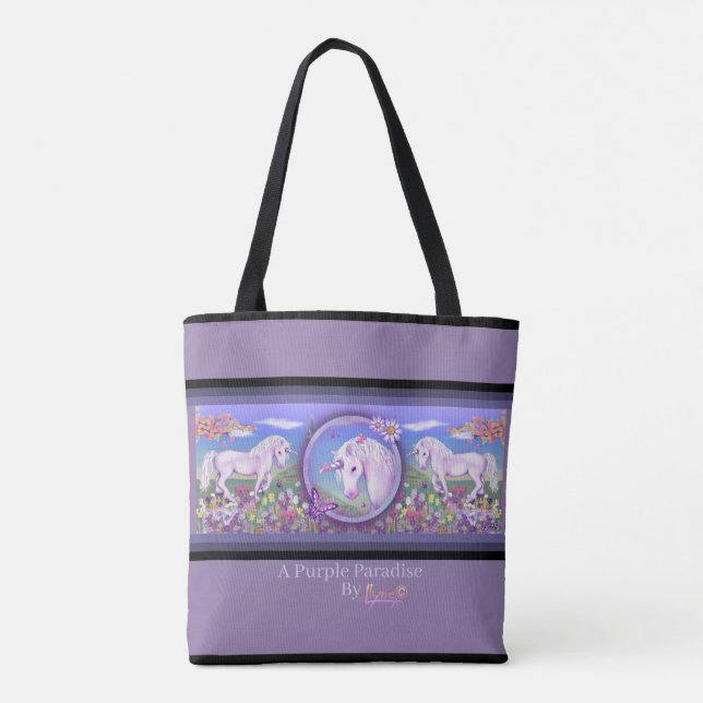 Tote Bag Un paradis mauve (Dos)