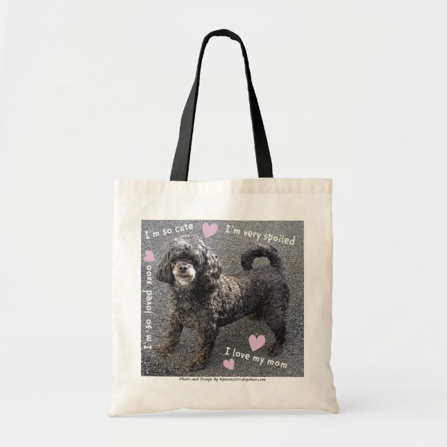 Tote Bag Un petit, corrompu chien mignon (Devant)