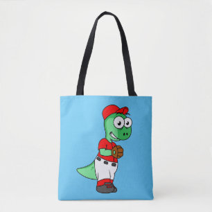 Tote Bag Un Pitcher De Baseball Pachycephalosaurus.