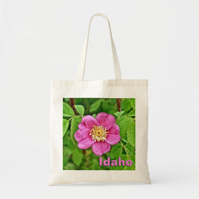 Tote Bag Un Rose sauvage - Idaho (Devant)