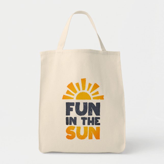 Tote Bag Un signe qui dit plaisir sur le soleil (Devant)