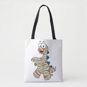 Tote Bag Un Stegosaurus Caricature Habillé Comme Une Maman.