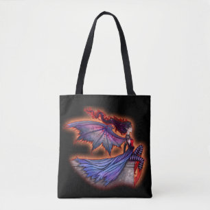 Tote Bag Un Vent Dur Gothique Vampire Fairy Art