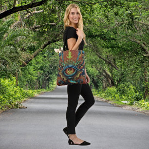 Tote Bag Un voyage spirituel dans les pastels : Oeil flambo