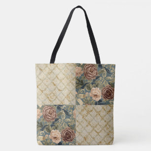 Tote Bag Une belle combinaison de motifs floraux et de moti