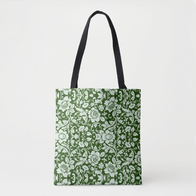Tote Bag Une damassé florale antique (Devant)