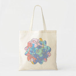 Tote Bag Une fleur faite de taches de peinture