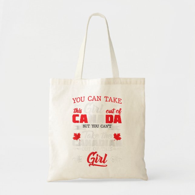 Tote Bag Une jeune Canadienne des racines canadiennes fière (Devant)