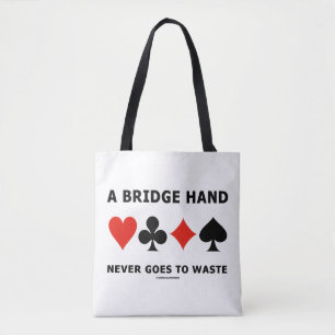 Tote Bag Une main de bridge ne va jamais au rebut Quatre co
