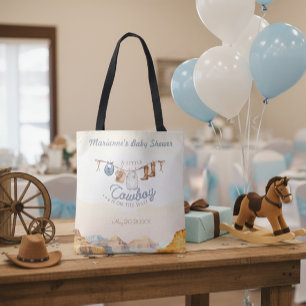 Tote Bag Une petite Baby Shower Western Canyon Cowboy