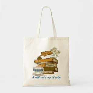 Tote Bag Une tasse de calme bien lue