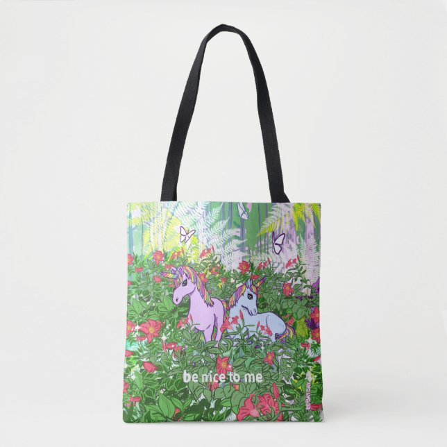 Tote Bag Unicorn Garden Fourre-tout (Devant)