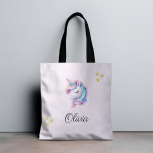 Tote Bag Unicorn Magique Cute Aquarelle